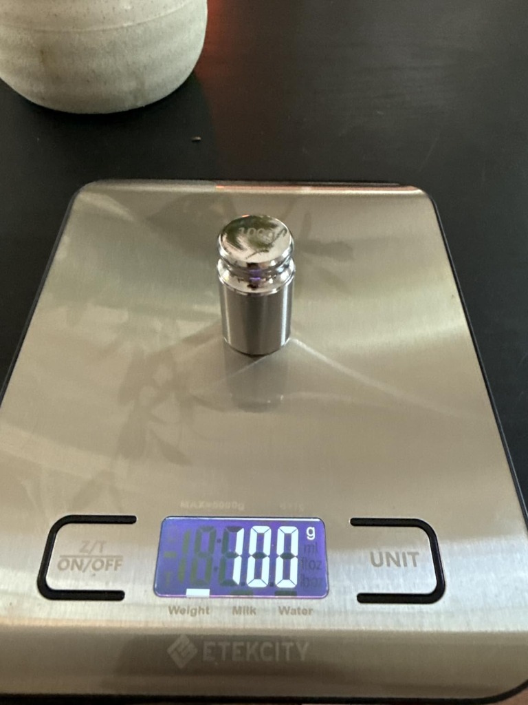 Etekcity Digital Kitchen Scale Tested with 100g Calibration Weight