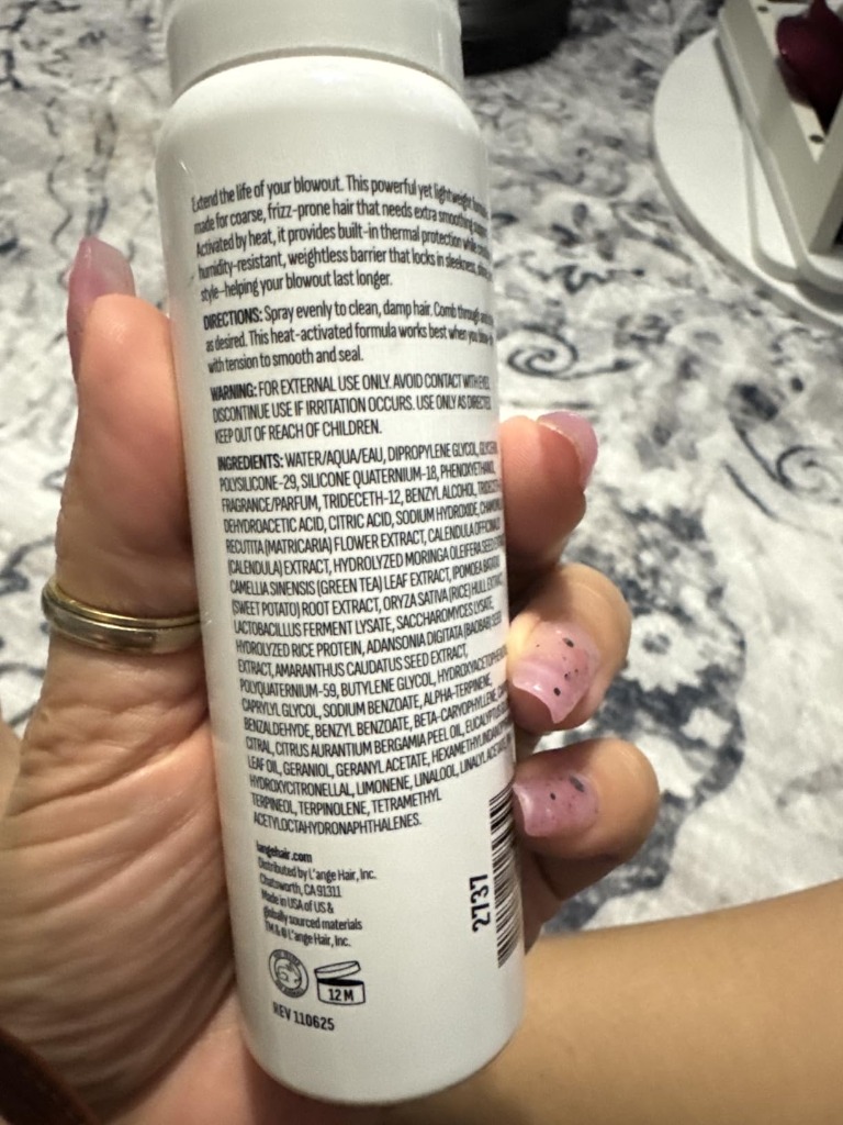 L'ange Glass Hair Ingredients Label and Directions