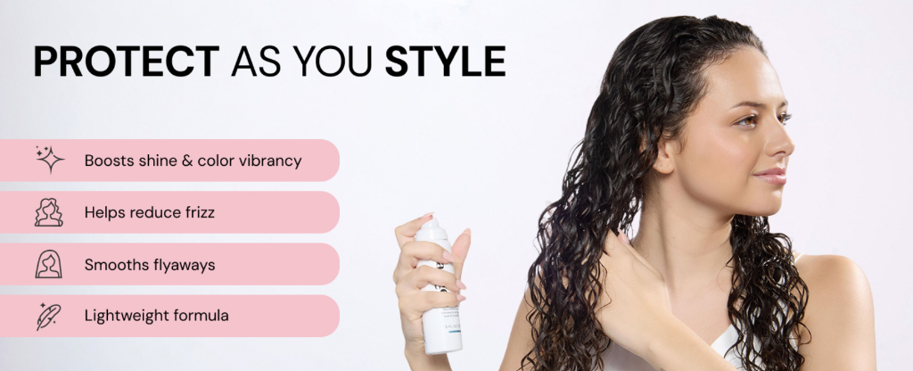 Protect As You Style - L'ange Glass Hair Application on Damp Hair