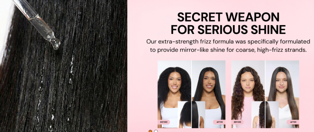 Before and After Results with L'ange Glass Hair Extra Strength