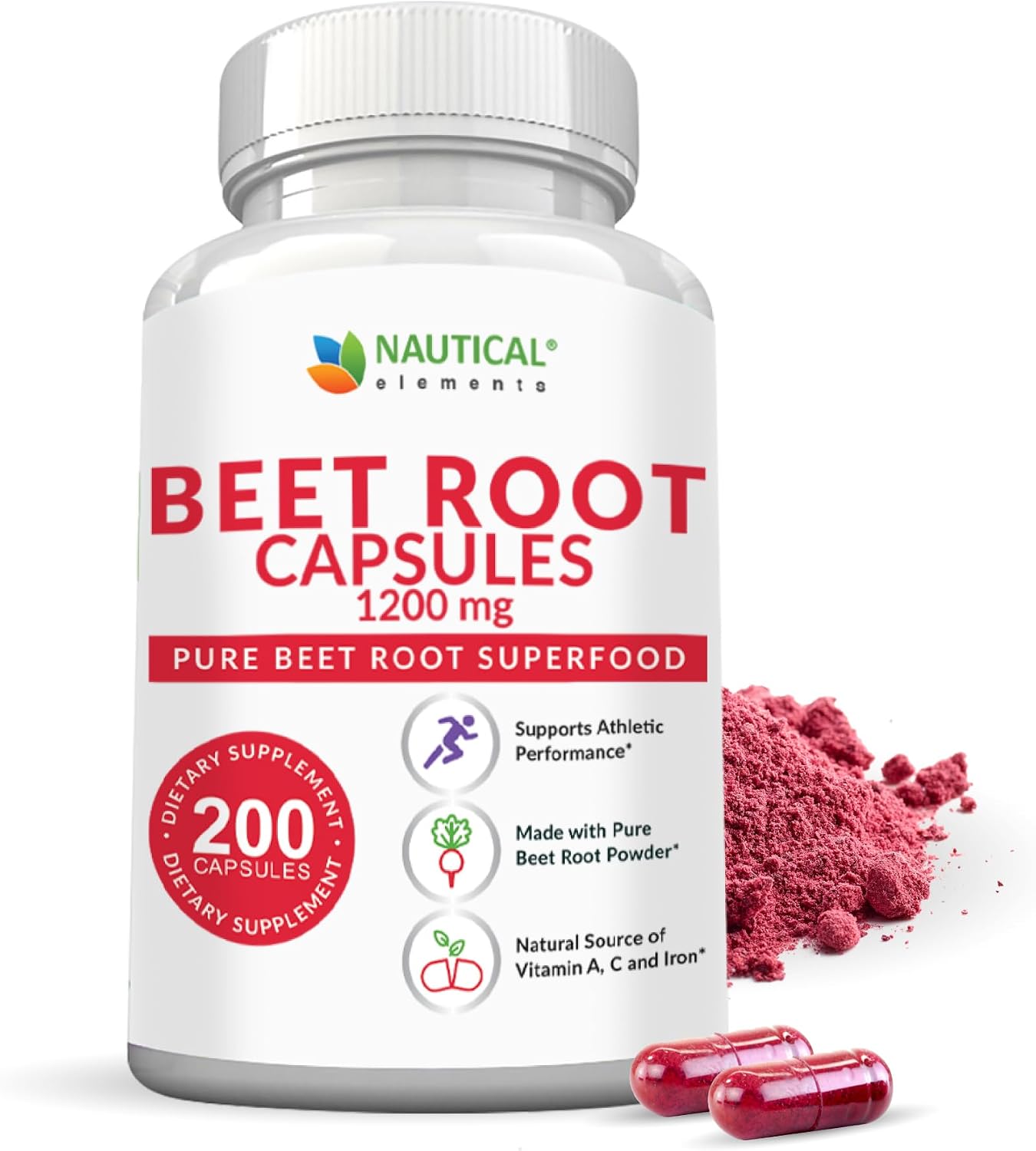 Beet Root Capsules 1200mg Nitric Oxide Boost