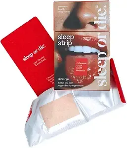 Sleep or Die Fast-Dissolving Oral Sleep Strips (30 Strips with Melatonin, GABA, L-Theanine & 5-HTP)