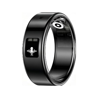 AI Smart Recording Ring with OLED Display, Voice Transcribe & Health Monitor