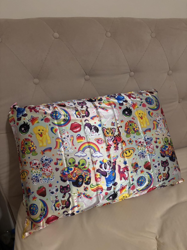 Kitsch 100% Satin Pillowcase with Zipper (The Fantastic World of Lisa Frank & Designer Prints)