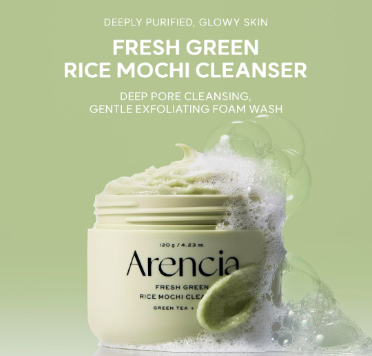 Arencia Fresh Green Rice Mochi Cleanser (Green Tea + Rice 120g)