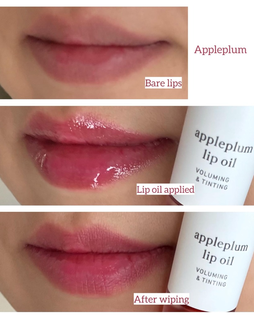 Appleplum 3-Stage Lip Swatch Test
