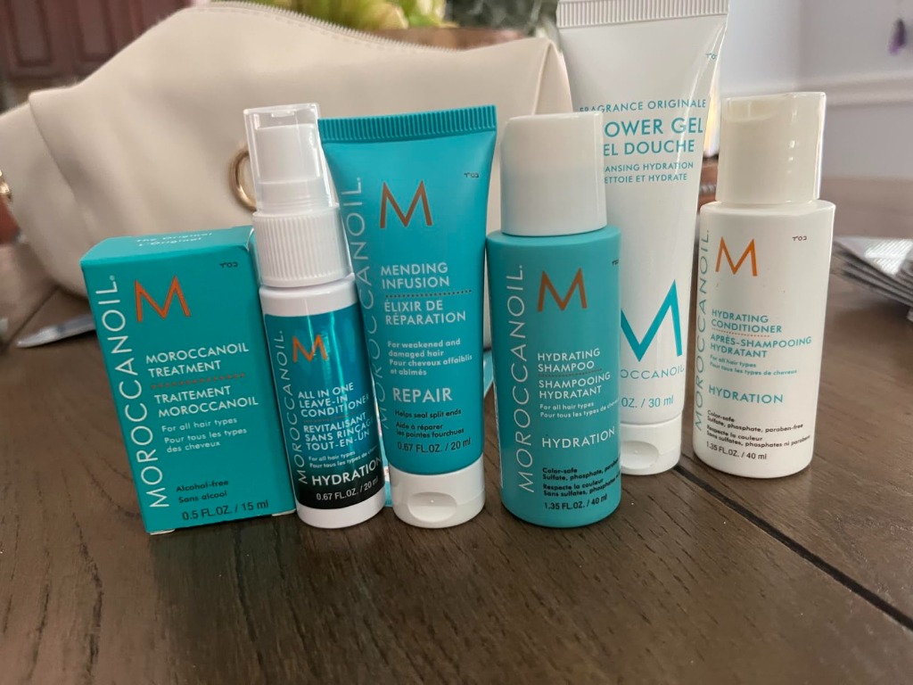 Moroccanoil 6-Piece Travel Kit Flat Lay Lineup