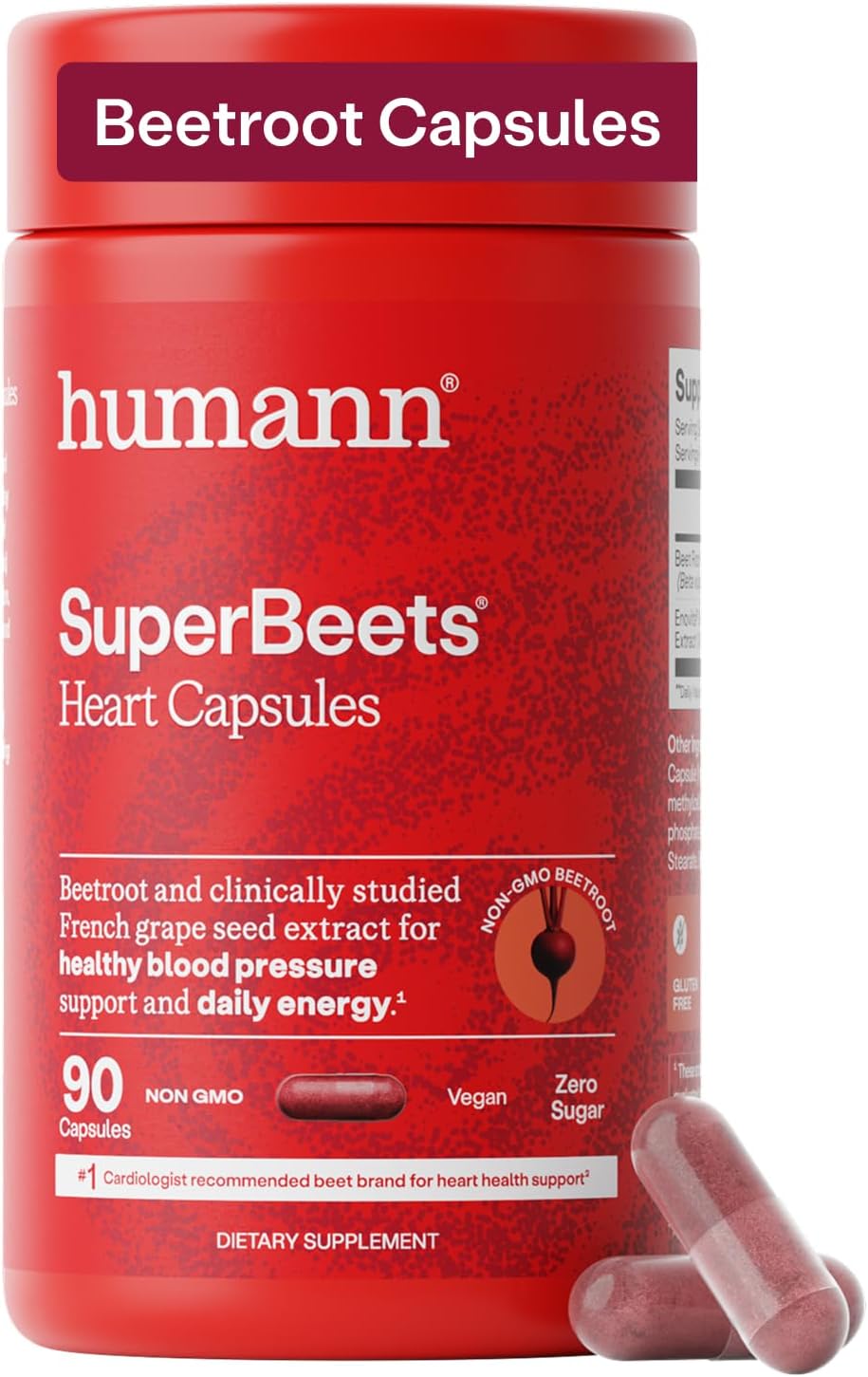 HumanN SuperBeets Beet Root Capsules 1000mg