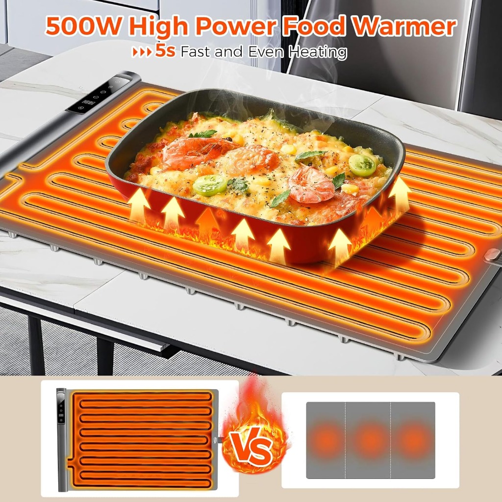 500W High Power Fast Heating comparison vs 3-point warmers