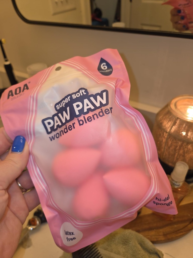 AOA Paw Paw Makeup Sponge Handheld Squeeze in Bathroom Vanity