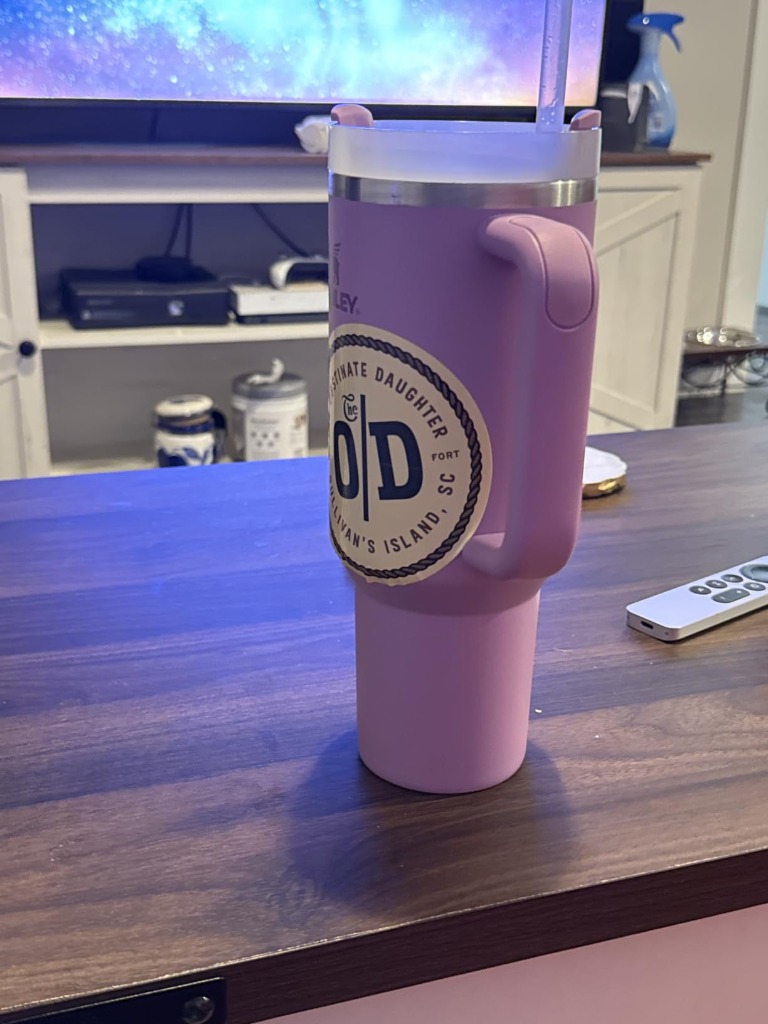 Lavender Stanley Quencher Tumbler on Home Counter